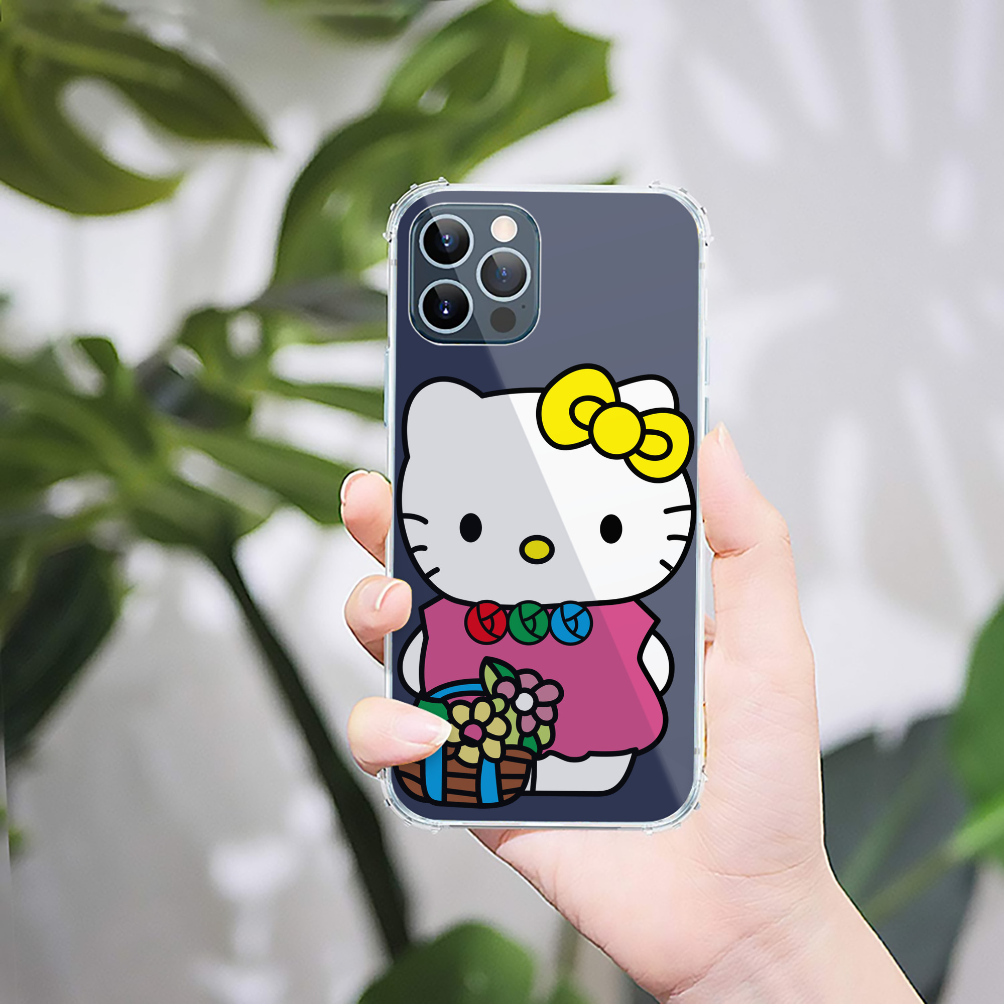 （画像用） Hello Kitty ハローキティ 【iPhone 12シリーズ対応】透明スマホケース（クリアソフトケース）
